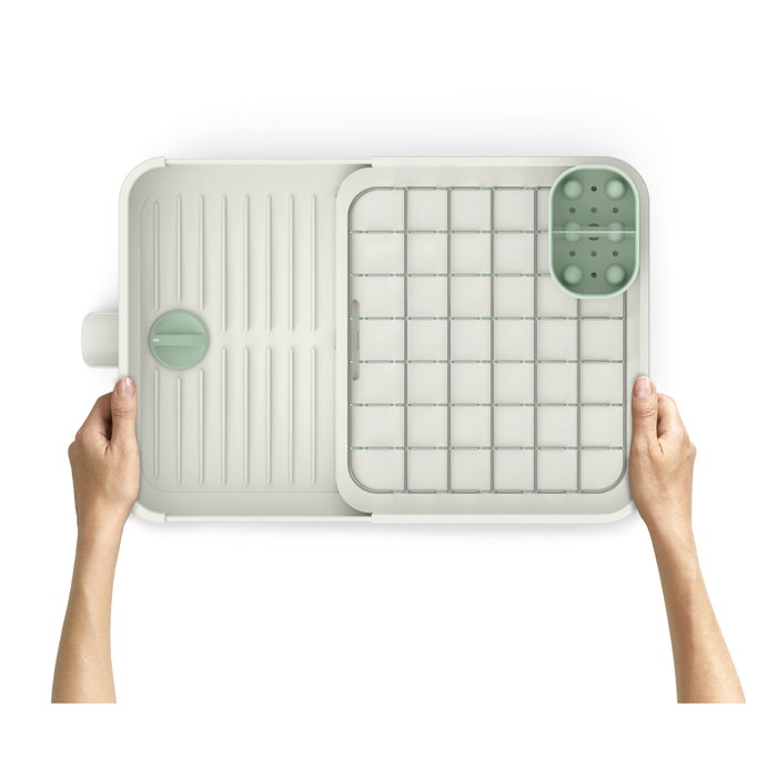 Joseph Joseph Extend Escurridor de platos extensible Stone Green