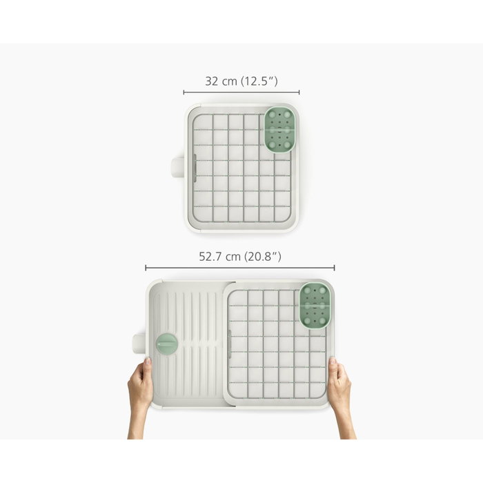 Joseph Joseph Extend Escurridor de platos extensible Stone Green