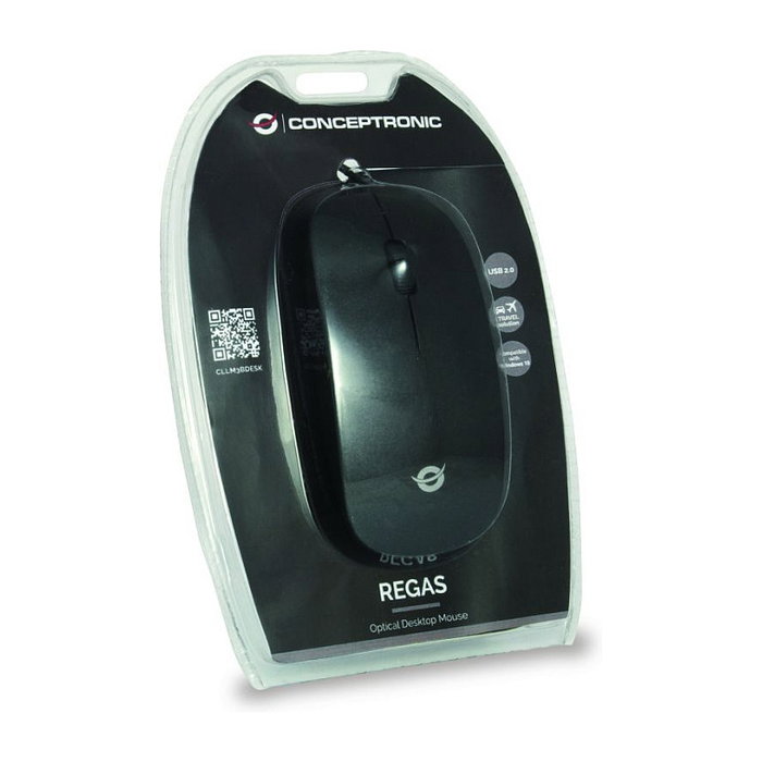 Conceptronic Ratón Óptico USB Negro 800 DPI Ambidextro CLLM3BDESK Conceptronic Ratón Óptico USB Negro 800 DPI Ambidextro CLLM3BDESK