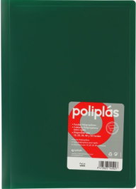 GRAFOPLAS Carpeta de fundas soldadas opacas verde formato folio