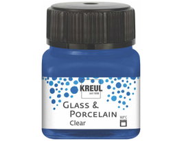 Kreul Pintura vidrio y porcelana GLASS&PORCELAIN Azul oscuro translúcida 20ml
