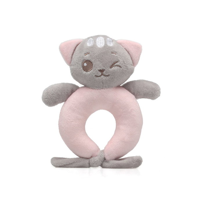 KioKids Dolci Amici Sonajero Peluche Gatito Rosa