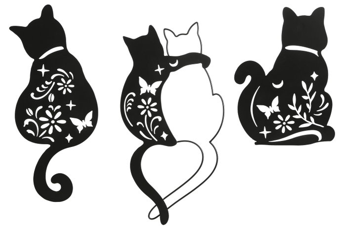 DKD Home Decor Decoración de Pared de Metal Gato Negro DKD Home Decor Decoración de Pared de Metal Gato Negro