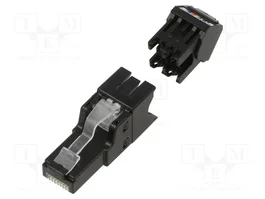 PANDUIT Conector RJ45 Cat 6a sin blindaje de 8 pines