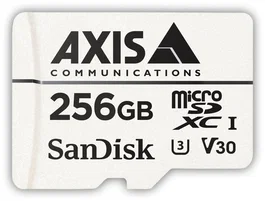 Axis Tarjeta de Vigilancia 256GB MicroSDXC UHS-I Clase 10 V30 - Memoria Flash Optimizada para Cámaras de Videovigilancia con Adaptador SD - 02021-001