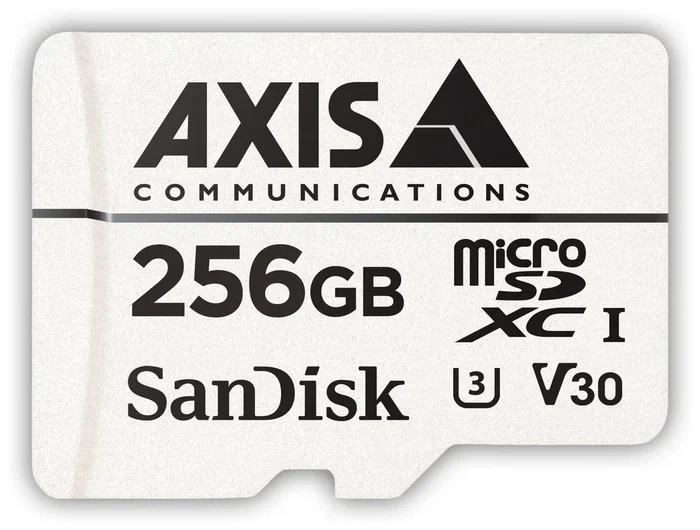 Axis Tarjeta de Vigilancia 256GB MicroSDXC UHS-I Clase 10 V30 - Memoria Flash Optimizada para Cámaras de Videovigilancia con Adaptador SD - 02021-001