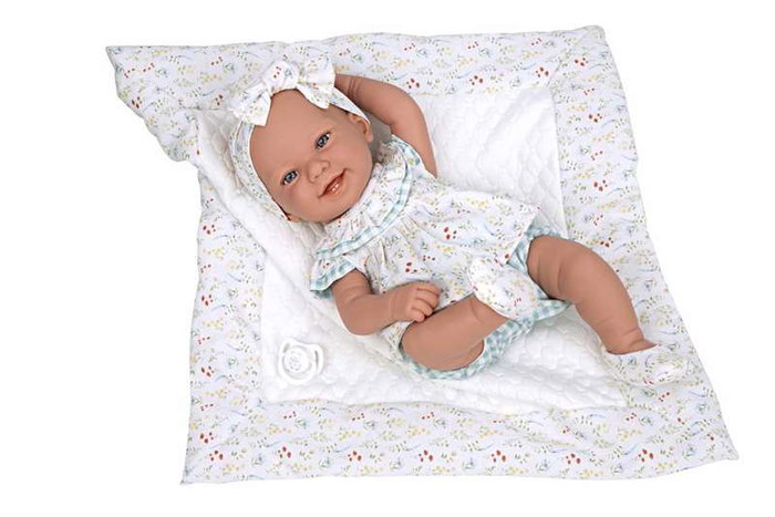 Muñecas Arias Muñeca Elegance Zoe Azul con Manta Cuerpo de Vinilo para Niña 42 cm Muñecas Arias Muñeca Elegance Zoe Azul con Manta Cuerpo de Vinilo para Niña 42 cm