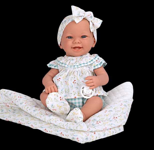 Muñecas Arias Muñeca Elegance Zoe Azul con Manta Cuerpo de Vinilo para Niña 42 cm Muñecas Arias Muñeca Elegance Zoe Azul con Manta Cuerpo de Vinilo para Niña 42 cm