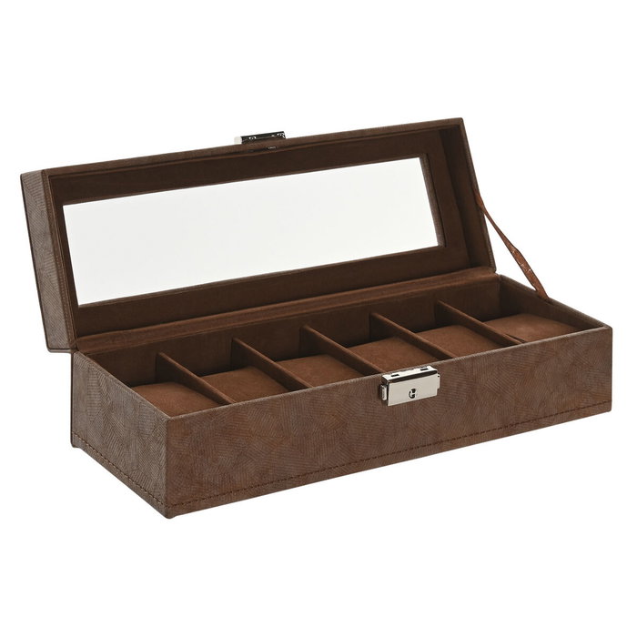 DKD Home Decor Joyero PU MDF Marrón
