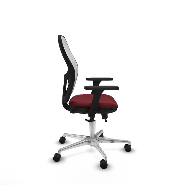 PIQUERAS Y CRESPO Silla de oficina Jorquera con mecanismo Sincro/Traslack, Similpiel Granate y Malla Blanca PIQUERAS Y CRESPO Silla de oficina Jorquera con mecanismo Sincro/Traslack, Similpiel Granate y Malla Blanca