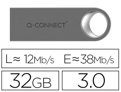 Q-connect Memoria USB Flash Premium 32 GB 3.0 Plateada Q-connect Memoria USB Flash Premium 32 GB 3.0 Plateada