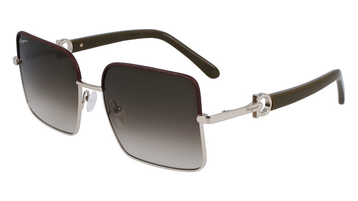Ferragamo SF302SL-704 Gafas de sol para mujer con detalles dorados Ferragamo SF302SL-704 Gafas de sol para mujer con detalles dorados