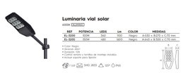 Luminaria Farola LED Solar 150 W 6000K IP65 A645xB300x70MM