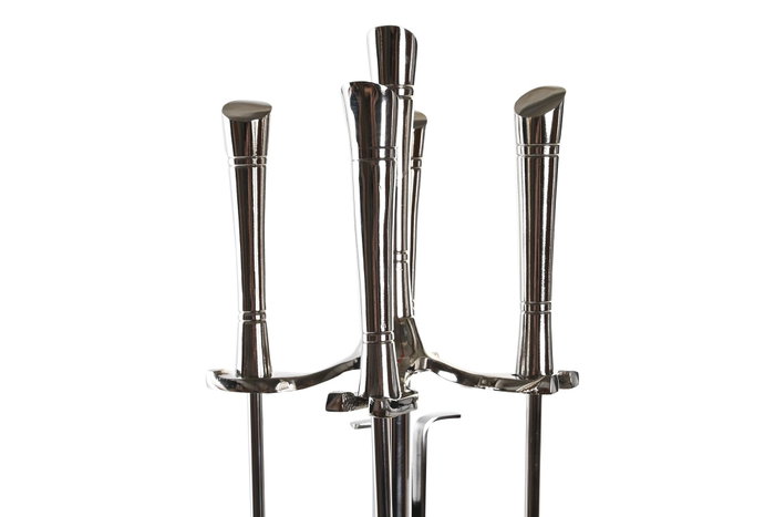 DKD Home Decor Set de Chimenea de 4 Piezas en Inox y Aluminio Niquelado DKD Home Decor Set de Chimenea de 4 Piezas en Inox y Aluminio Niquelado