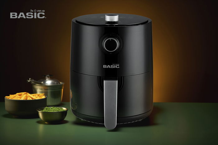 Basic Home Freidora de Aire 2.3L Manual 1200W | Ancho 27 cm x Alto 31 cm x Largo 26 cm (2 Unidades)