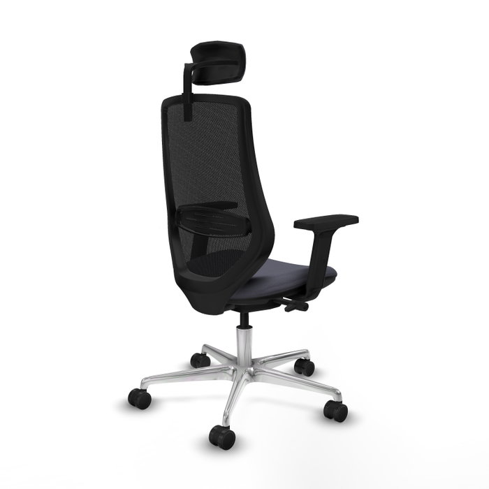 PIQUERAS Y CRESPO Silla de oficina Mardos con mecanismo Sincro/Traslack Gris oscuro y Negro
