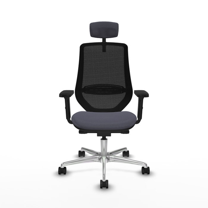 PIQUERAS Y CRESPO Silla de oficina Mardos con mecanismo Sincro/Traslack Gris oscuro y Negro
