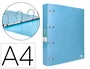 Liderpapel Carpeta 4 Anillas 40 mm Polipropileno Din A4 Celeste Opaco