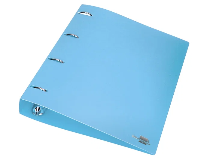 Liderpapel Carpeta 4 Anillas 40 mm Polipropileno Din A4 Celeste Opaco