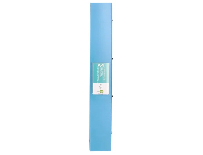 Liderpapel Carpeta 4 Anillas 40 mm Polipropileno Din A4 Celeste Opaco