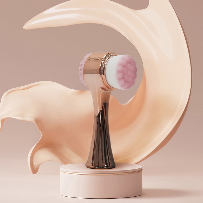 Cosmetic Club Cepillo Facial 2 En 1 con Cerdas Suaves y Silicona para Exfoliar y Limpiar Todo Tipo de Piel Cosmetic Club Cepillo Facial 2 En 1 con Cerdas Suaves y Silicona para Exfoliar y Limpiar Todo Tipo de Piel