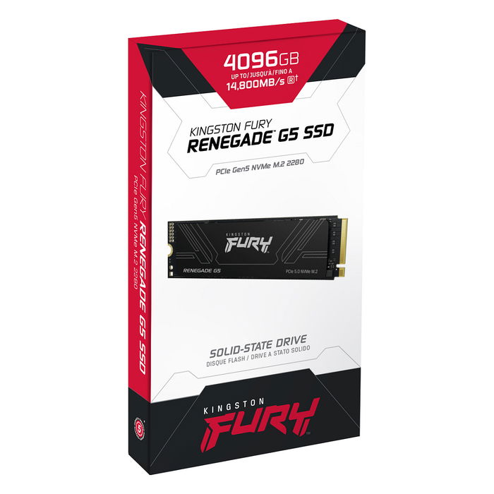 Kingston Fury Renegade G5 M.2 2280 NVMe SSD 4TB PCI Express 5.0 Velocidad Lectura 14800 MB/s
