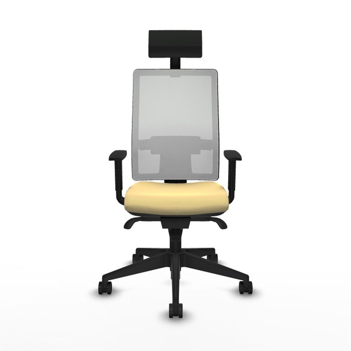 PIQUERAS Y CRESPO Silla de oficina Horna con mecanismo Sincro, Crema y Blanco PIQUERAS Y CRESPO Silla de oficina Horna con mecanismo Sincro, Crema y Blanco