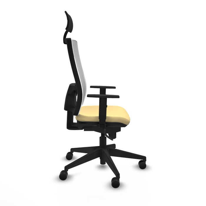 PIQUERAS Y CRESPO Silla de oficina Horna con mecanismo Sincro, Crema y Blanco PIQUERAS Y CRESPO Silla de oficina Horna con mecanismo Sincro, Crema y Blanco