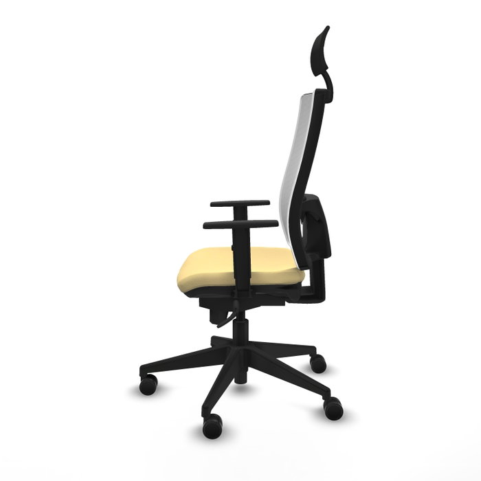 PIQUERAS Y CRESPO Silla de oficina Horna con mecanismo Sincro, Crema y Blanco PIQUERAS Y CRESPO Silla de oficina Horna con mecanismo Sincro, Crema y Blanco