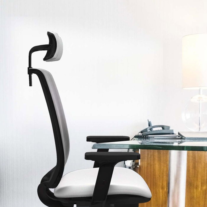 PIQUERAS Y CRESPO Silla de oficina Alares con mecanismo Sincro, Tela Amarilla y Malla Negra