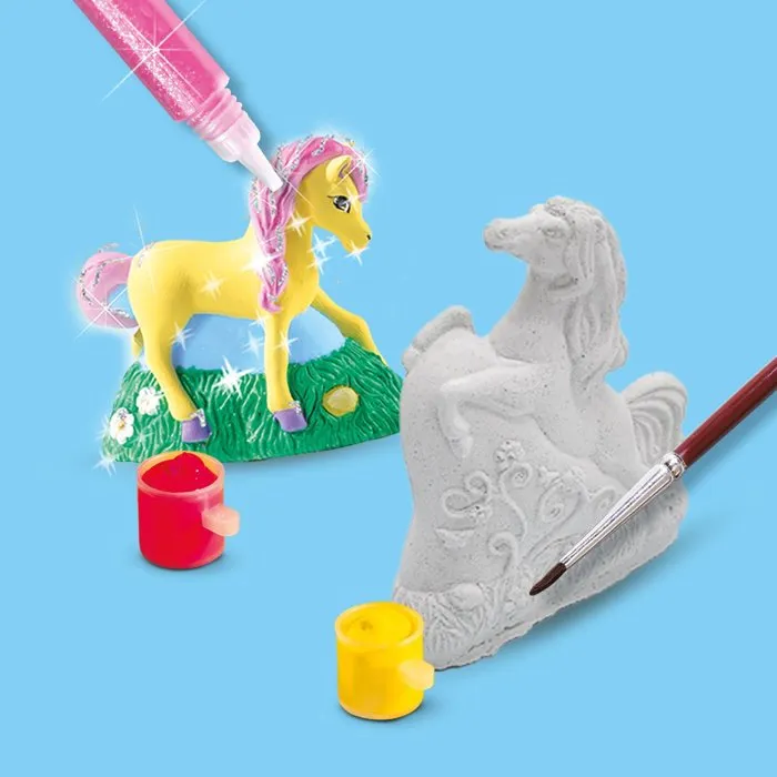 Ses Creative Kit Creativo para Moldear y Pintar Caballos con Yeso y Pintura