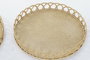 DKD Home Decor Set de Centro de Mesa de 3 Piezas de Bambú Marrón Natural 58x58x9 cm
