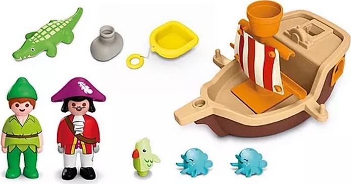 Playmobil Junior 71769 Barco Pirata de Peter Pan Disney con funciones de rociado
