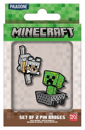 Paladone Products Minecraft Chapa Pack de 2
