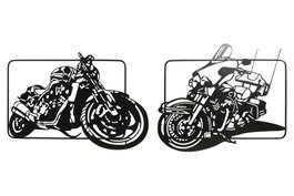 DKD Home Decor Decoración de Pared Metal Moto Negro Surtido