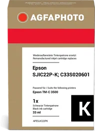 Agfa Photo APESJIC22PK Cartucho de Tinta Negro 33ml