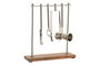 DKD Home Decor Set de Cóctel 4 Piezas Inox y Acacia Plateado/Natural Skul: B18V94S6VP