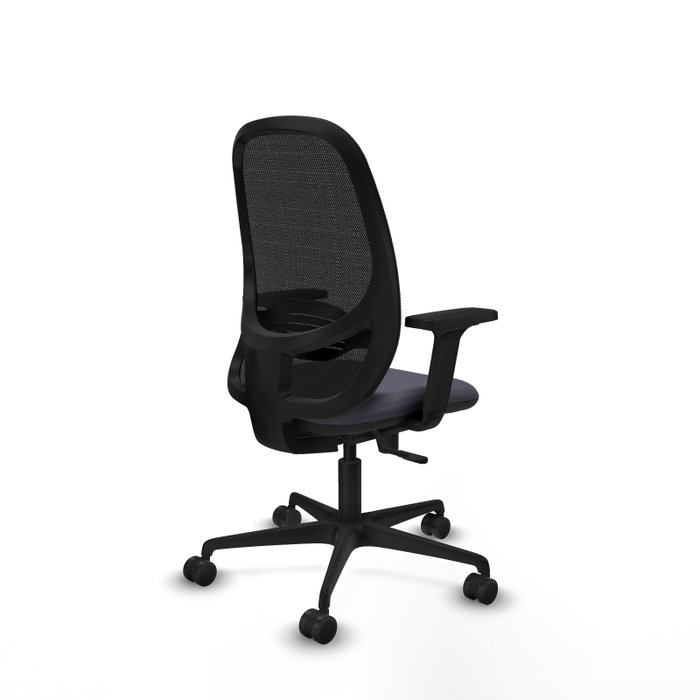 PIQUERAS Y CRESPO Silla de oficina Cilanco con mecanismo Sincro, Gris oscuro y Negro