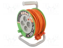KEL Prolongador de alimentación H05VV-F 3G1,5mm2 15m Naranja