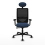 PIQUERAS Y CRESPO Silla de oficina Zulema con mecanismo Sincro/Traslack, Azul marino y Negro