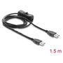 DeLOCK 81657 Cable USB Tipo-A a Tipo-A con interruptor, 1,5 m