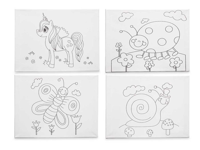 Pincello Lienzo Manualidad 30 x 40 cm Animales Surtidos (Set de 16)