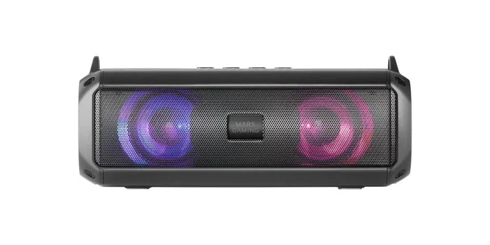 Mars Gaming MSB-XT Altavoz Bluetooth 2en1 Portátil y Barra de Sonido 20W RGB Autonomía 8h Radio FM USB AUX TF Negro