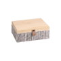 DKD Home Decor Caja de MDF y Bambú Natural 18x12,5x7 cm (Pack de 2)