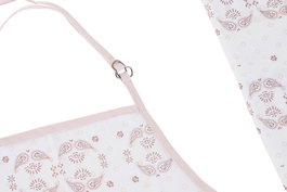 DKD Home Decor Delantal Pixel love Rosa Blanco 80 x 60 cm Set de 2 Algodón