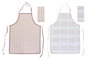 DKD Home Decor Set de 2 Delantales Algodón PIXEL LOVE Rosa y Blanco