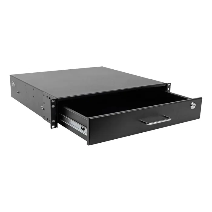 Tripp Lite SRDRAWER2U Cajón para Rack 2U con Cerradura, Almacenamiento Montaje en Rack, Acero, Negro