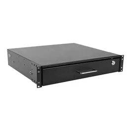 Tripp Lite SRDRAWER2U Cajón para Rack 2U con Cerradura, Almacenamiento Montaje en Rack, Acero, Negro