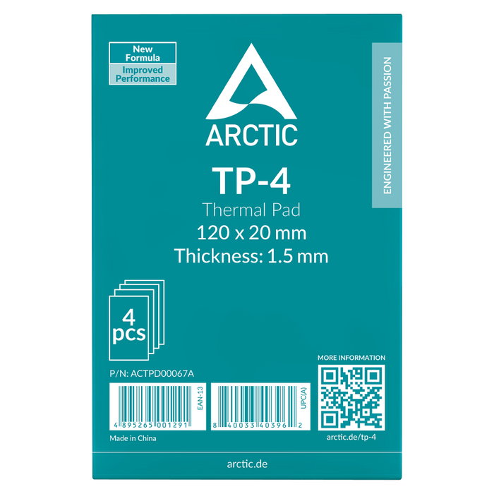 ARCTIC ATP-4 Parche térmico - 1,5mm - 4 piezas ARCTIC ATP-4 Parche térmico - 1,5mm - 4 piezas