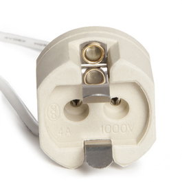 Portalámparas Cerámico G12 con Cable 160mm 180°C